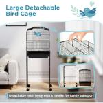 PawHut Bird Cage with Stand and Wheels