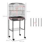 PawHut Bird Cage with Stand and Wheels