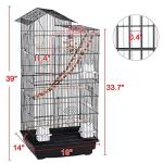 Large 39-inch Parrot Bird Cage with Toys