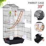 Large 39-inch Parrot Bird Cage with Toys