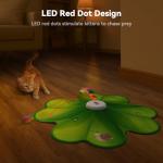 Interactive LED Cat Toy with Moving Feathers