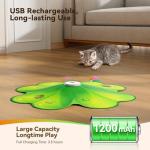 Interactive LED Cat Toy with Moving Feathers