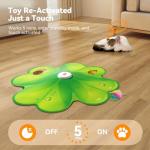 Interactive LED Cat Toy with Moving Feathers