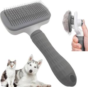 Self-Cleaning Slicker Brush for Dogs and Cats