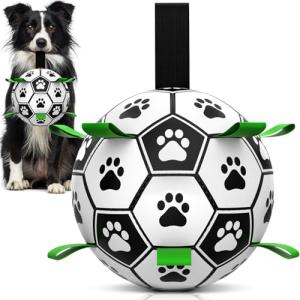 Interactive Dog Football Toy with Grab Tabs