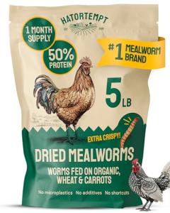 Organic Dried Mealworms for Chickens and Birds