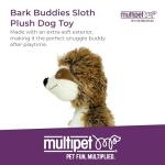 Bark Buddies Sloth Squeaky Plush Dog Toy