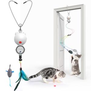 Interactive Feather and Mouse Cat Toys for Indoor Fun