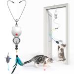 Interactive Feather and Mouse Cat Toys for Indoor Fun