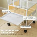 Pawhut Rolling Bird Cage with Acrylic Panels