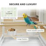 Pawhut Rolling Bird Cage with Acrylic Panels