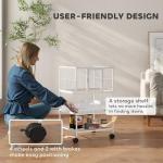 Pawhut Rolling Bird Cage with Acrylic Panels