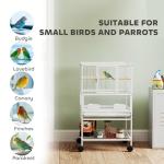 Pawhut Rolling Bird Cage with Acrylic Panels