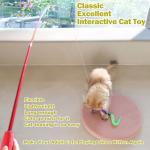 Interactive Cat Wand Toy with Feather Refills