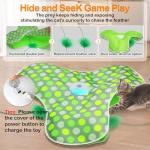 Interactive Rechargeable Cat Toy with Moving Feathers