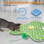 Interactive Rechargeable Cat Toy with Moving Feathers