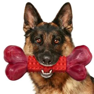 Durable Beef Flavor Chew Toy for Aggressive Dogs