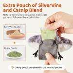 Flapping Bird Interactive Cat Toy with Chirp Sound