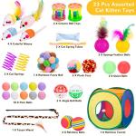 33-Pack Interactive Cat Toys Bundle with Tunnel