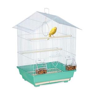 Small Bird Cage with Perches and Feeders