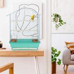 Small Bird Cage with Perches and Feeders