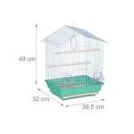 Small Bird Cage with Perches and Feeders