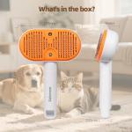 3-in-1 Steam Cat Brush for Grooming & Shedding