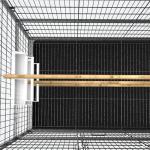 Large Rolling Metal Bird Cage with Wheels