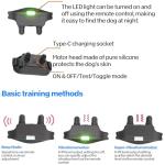 Rechargeable Dog Bark Collar with Remote Control