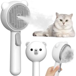 4-in-1 Waterproof Cat Steam Brush for Grooming