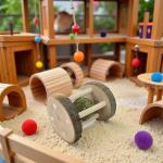 Natural Wood Chew Toy for Small Pets