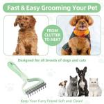 2-in-1 Pet Grooming Comb for Dogs and Cats