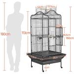 Extra Large Metal Bird Cage with Stand