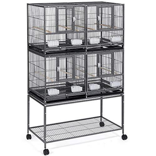 Yaheetech Stackable Parakeet Bird Cage with Stand