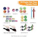 YULOYI 34-Pack Interactive Cat Toy Set