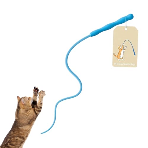 Interactive Silicone Cat Wand Toy for Fun Play