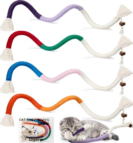 Cat Chew Ropes with Natural Catnip - 4 Pack