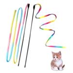 Interactive Colorful Cat Wand Toys - 2 Pack