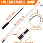JXFUKAL 2-in-1 Spring Cat Wand Toy Set