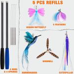JXFUKAL 2-in-1 Spring Cat Wand Toy Set