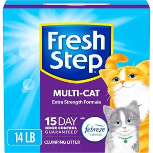 Fresh Step Clumping Cat Litter with Charcoal, 14 lb