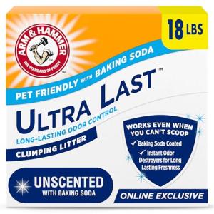 ARM & HAMMER Unscented Clumping Cat Litter 18 lbs