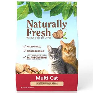 Unscented Walnut Shell Cat Litter, 26 Lbs