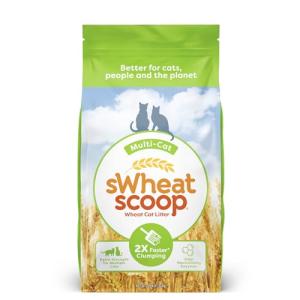sWheat Scoop Natural Multi-Cat Clumping Litter, 25 lbs