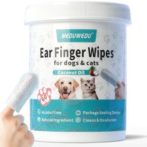 Ear Cleaner Finger Wipes for Dogs and Cats