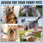 Pet Grooming Combo: Deshedding Brush & Metal Comb