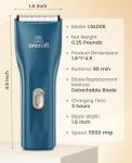 Oneisall Cordless Cat Clipper for Matted Hair