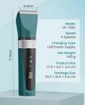 Quiet Cat Grooming Clippers with 5 Speeds