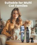 3-in-1 Cat Grooming Kit with Cordless Clippers
