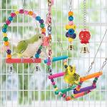 Colorful Hanging Climbing Toy for Birds